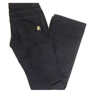 RICH & SKINNY Dark Indigo Flare Jeans Sz 28